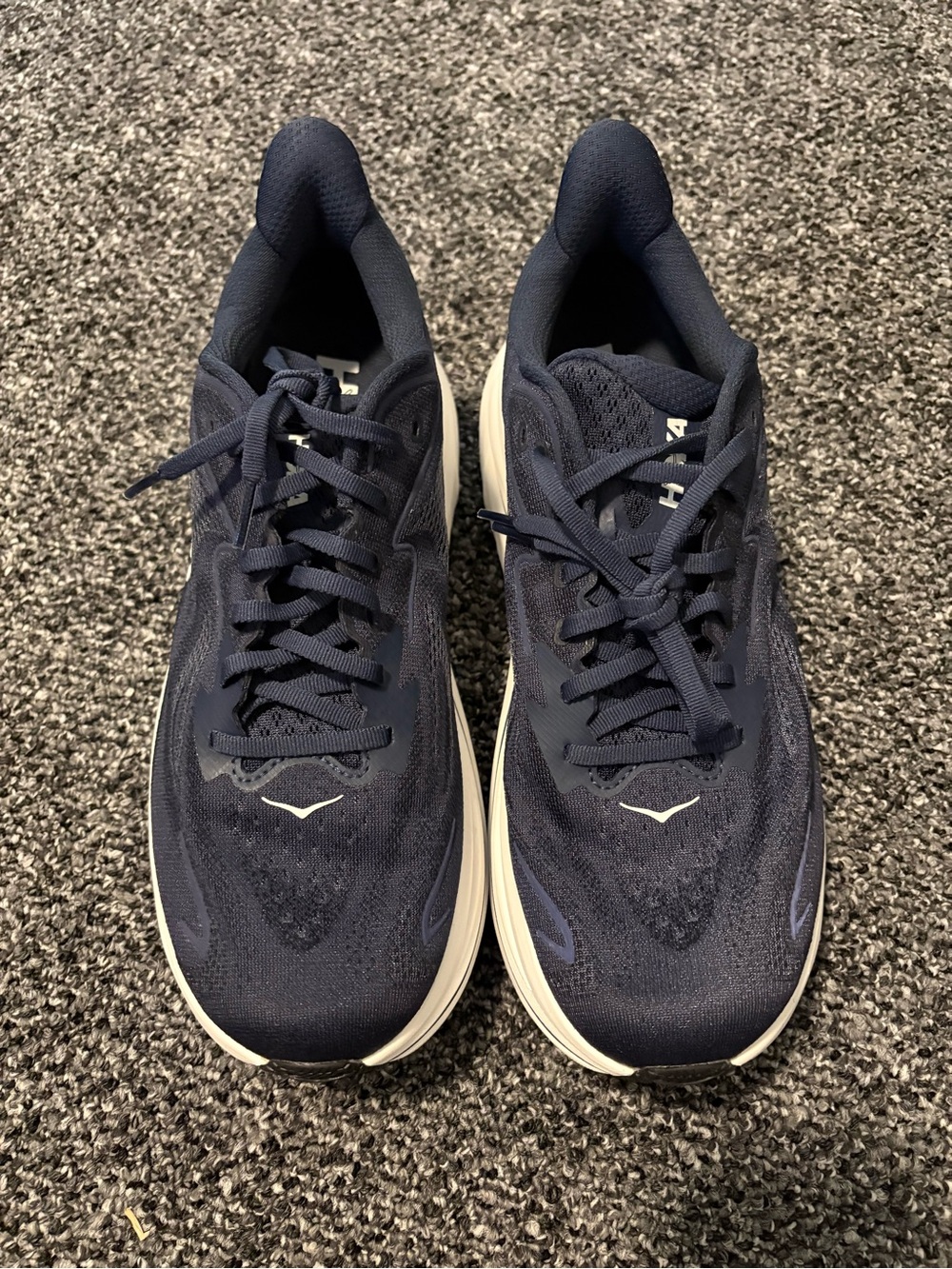 Hoka Navy and White Men's Athletic Running Shoes